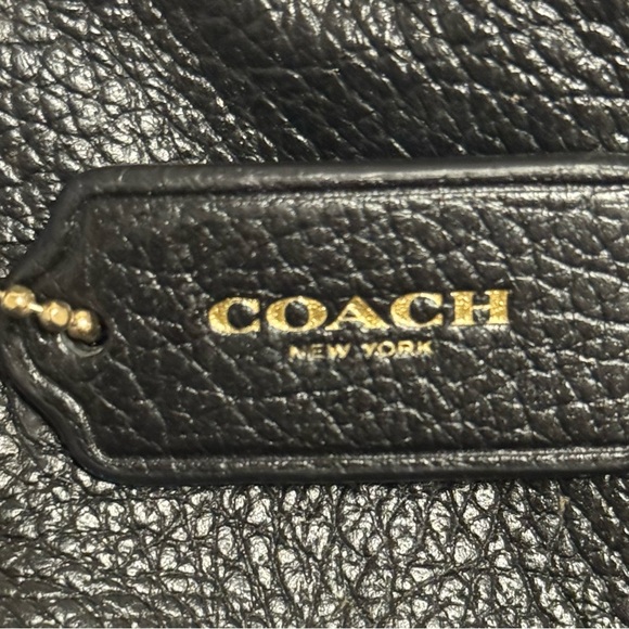 Mini black leather Coach purse. - Picture 5 of 5